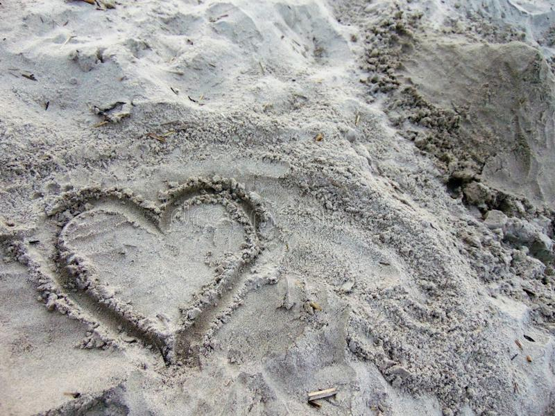 Coeur En Sable Photo Stock. Image Du Refuge, Océan pour J&amp;amp;#039;Avais Dessiné Sur Le Sable,