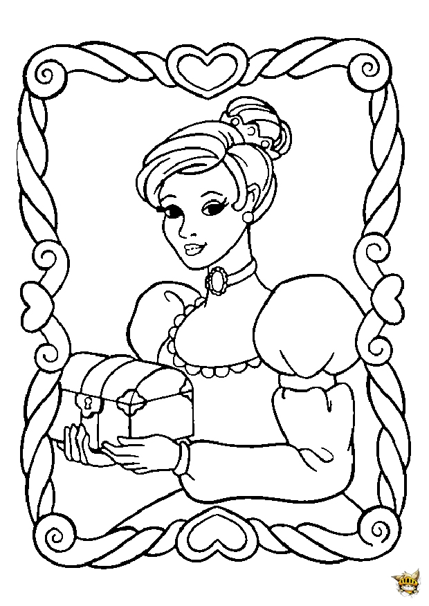 Coffre Princesse Est Un Coloriage De Princesse intérieur Dessin La Princesse