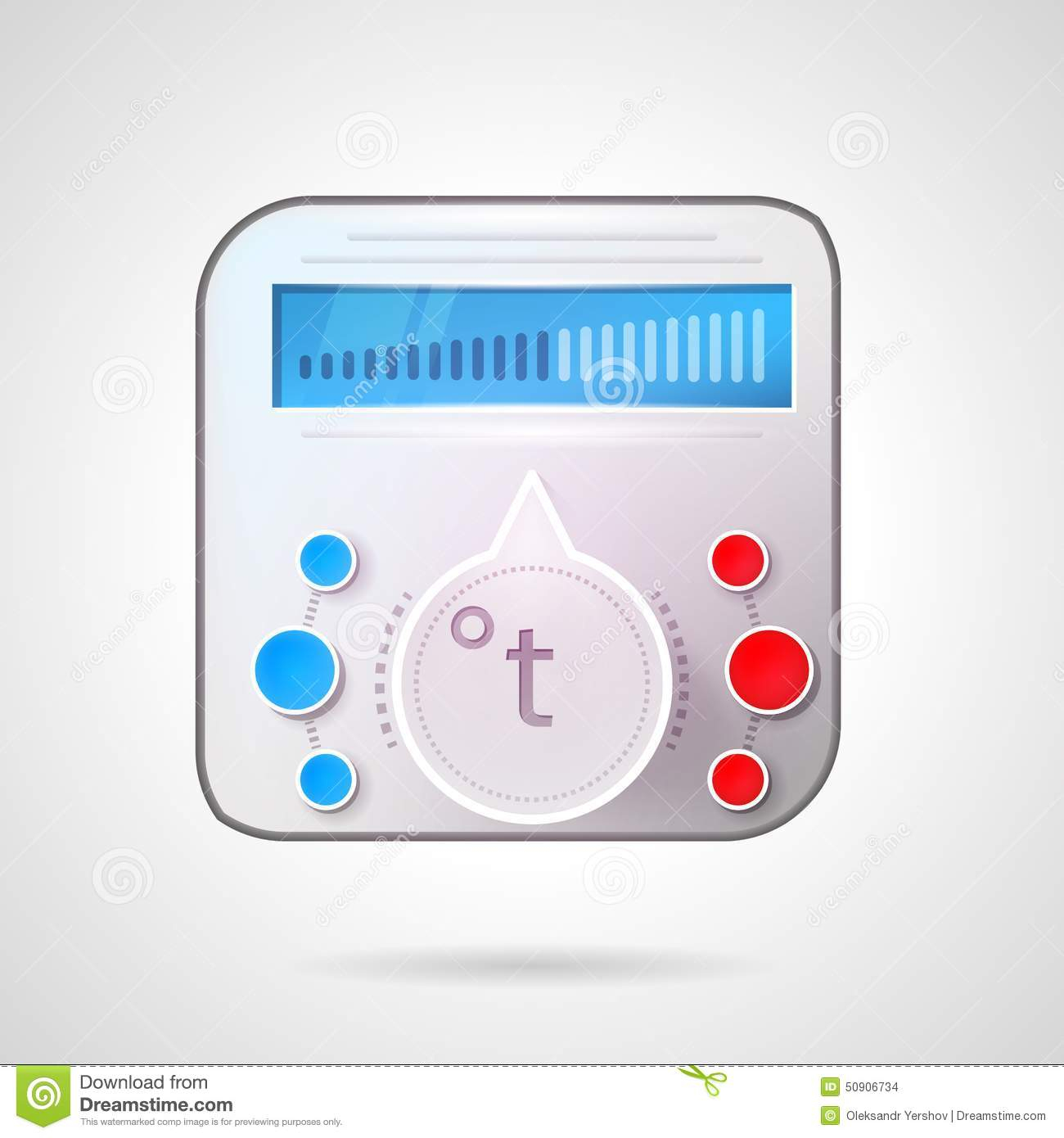 Colored Illustration Of Temperature Regulator Stock pour Thermostat 7 Dessin