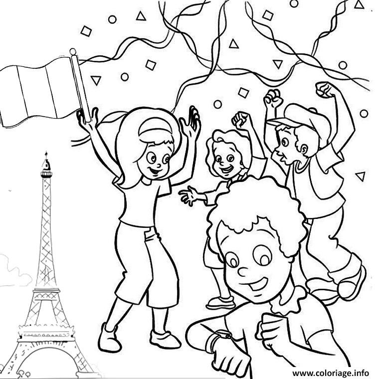 Coloriage 14 Juillet France Fete National Dessin Fete dedans I/Fr Coloriage Fete Des Meres