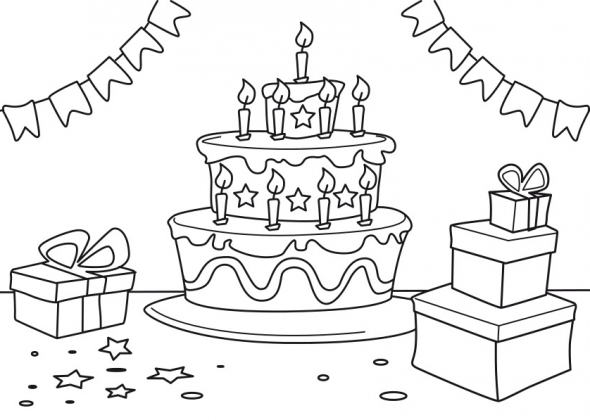 Coloriage 3-6 Ans Gâteau Anniversaire 9 Ans intérieur Coloriage Anniversaire 6 Ans Garcon