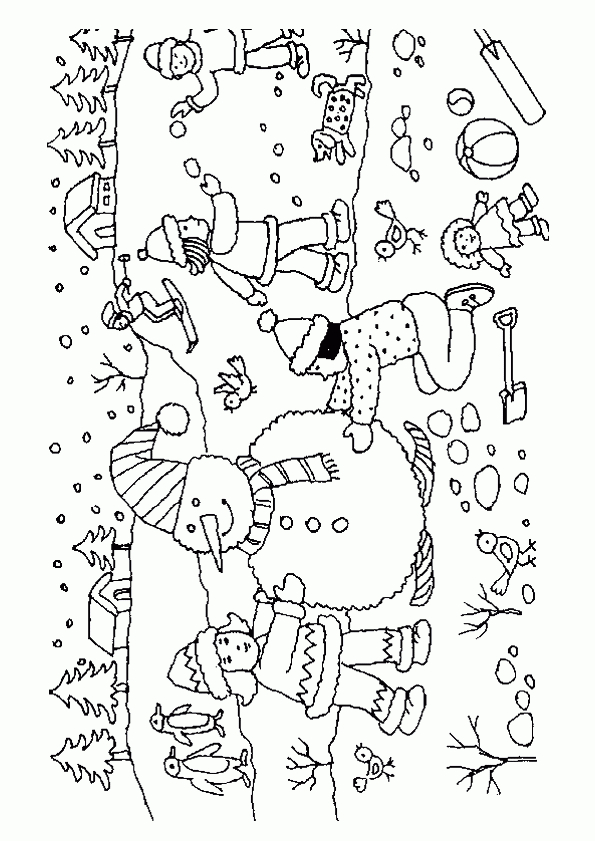 Coloriage Ã Dessiner Hiver Maternelle Ã Imprimer concernant Dessiner L&amp;amp;#039;Hiver,