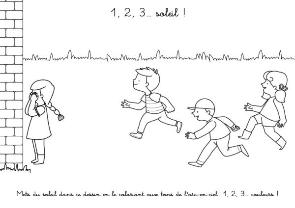 Coloriage À Imprimer : 1, 2, 3… Soleil dedans 1 2 3 Coloriage,