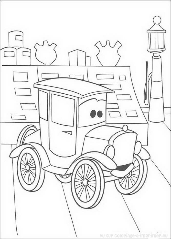 Coloriage À Imprimer Coloriage Cars (Quatre Roues) Pixar 026 destiné Dessin 4 Roues