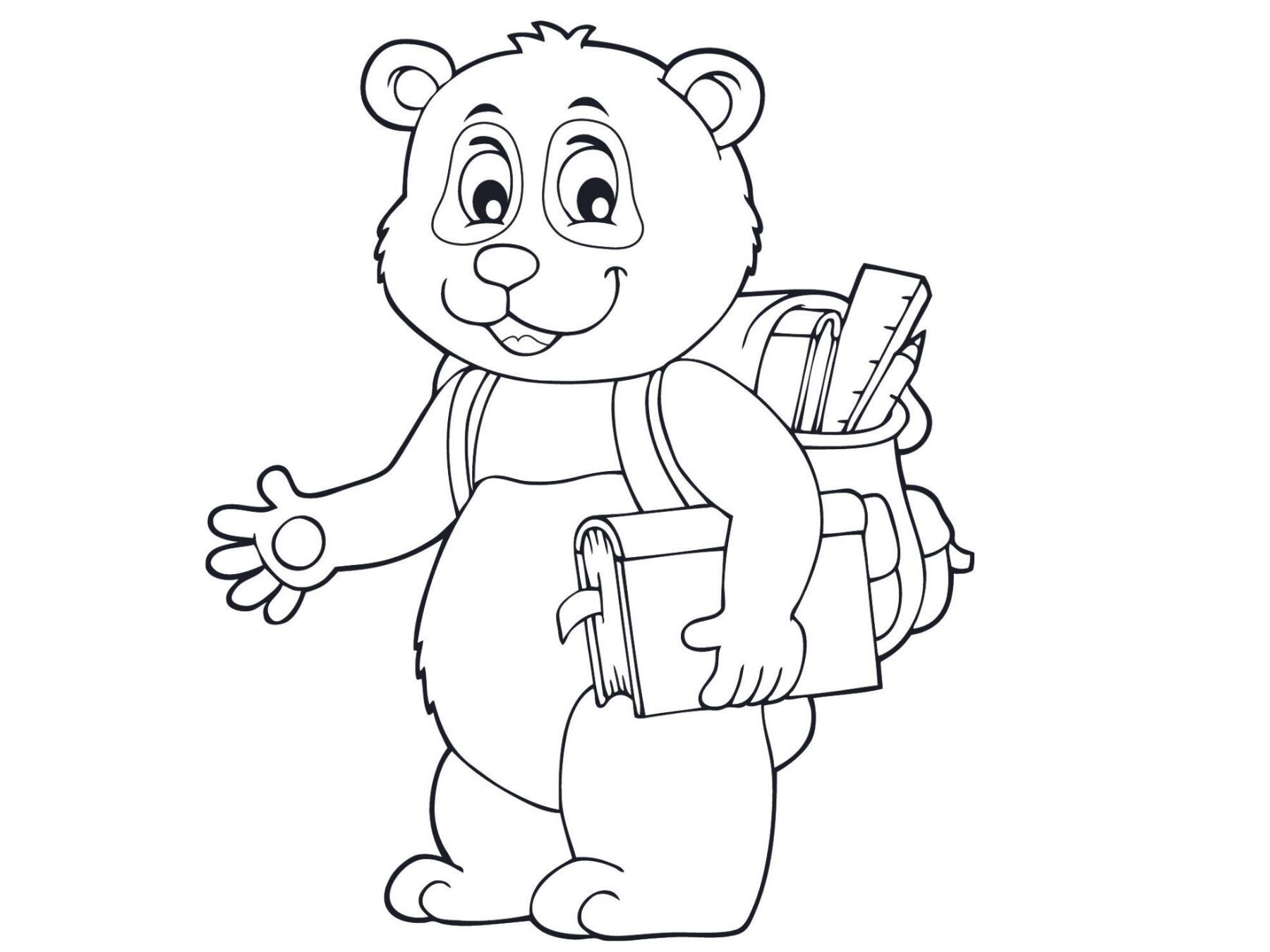 Coloriage À Imprimer De La Rentrée : L&amp;#039;Ours encequiconcerne Coloriage Ours