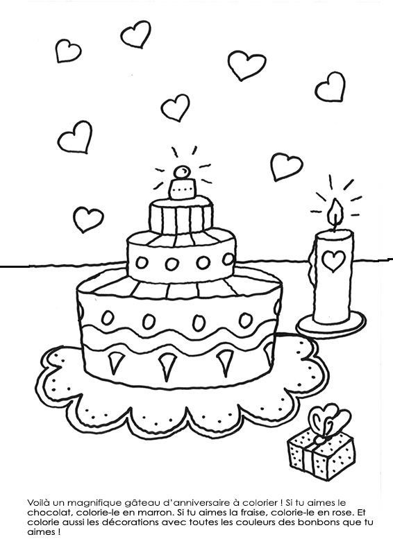 Coloriage À Imprimer : Gâteau D'Anniversaire tout Coloriage 7 Ans À Imprimer