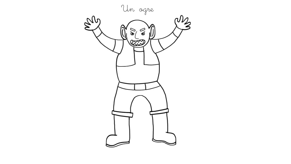 Coloriage À Imprimer : Un Ogre avec Dessiner Un Coloriage,