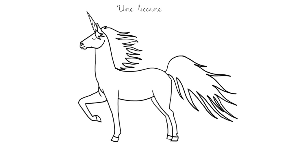 Coloriage À Imprimer : Une Licorne dedans Coloriage Licorne Dessin A Imprimer Gratuit