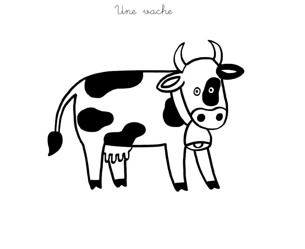 Coloriage À Imprimer : Une Vache dedans Coloriage Vache