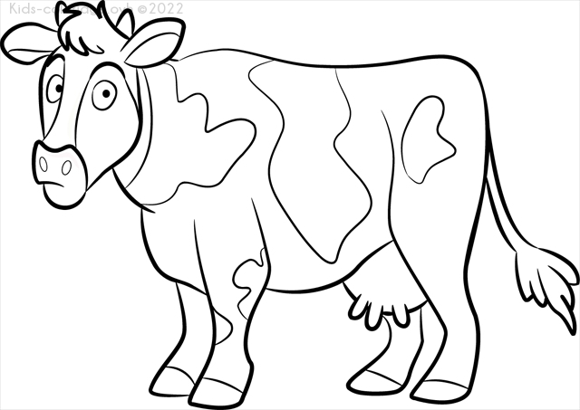 Coloriage À Imprimer Vache-3 avec Coloriage Vache