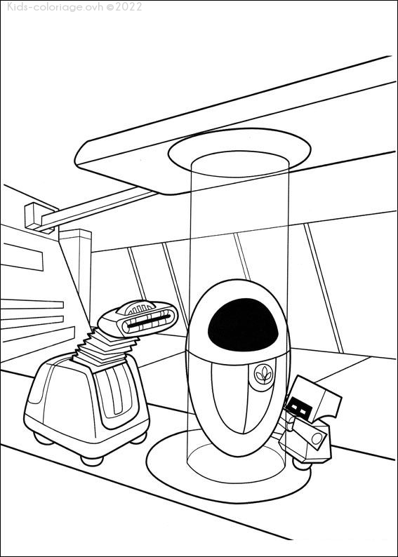 Coloriage À Imprimer Wall-E-Eve-Vaisseau dedans Dessin E,