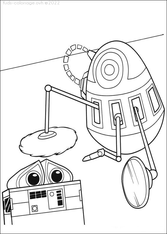 Coloriage À Imprimer Wall-E-Robot-Nettoyeur tout Dessin E,