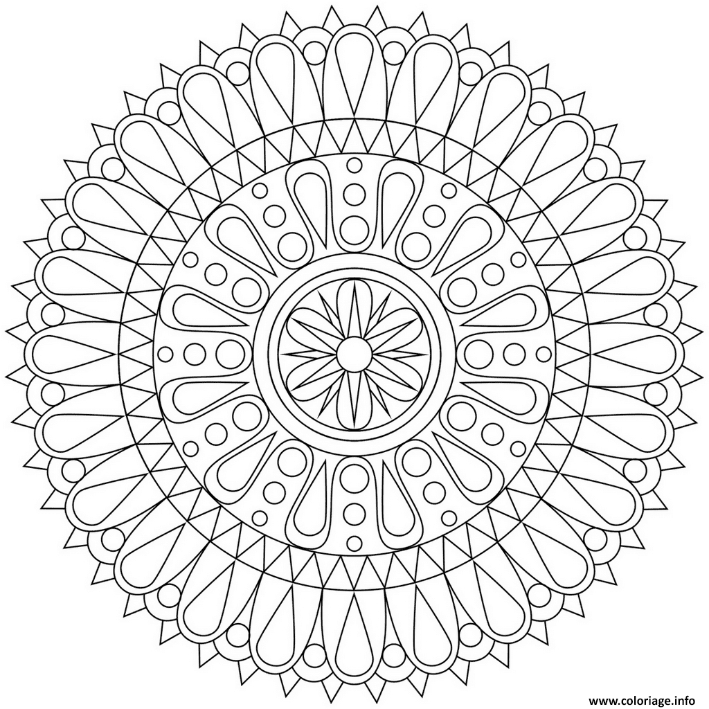 Coloriage Abstract Mandala 4 Par Dora Alis Dessin Mandala concernant Coloriage Mandala Dessin A Imprimer