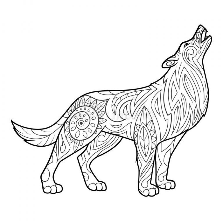 Coloriage Adulte Loup Cool Collection Livre De Coloriage destiné Coloriage Lou^p