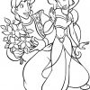 Coloriage Aladdin Propose Des Fleurs Roses Pour Princesse encequiconcerne Coloriage Princesse,