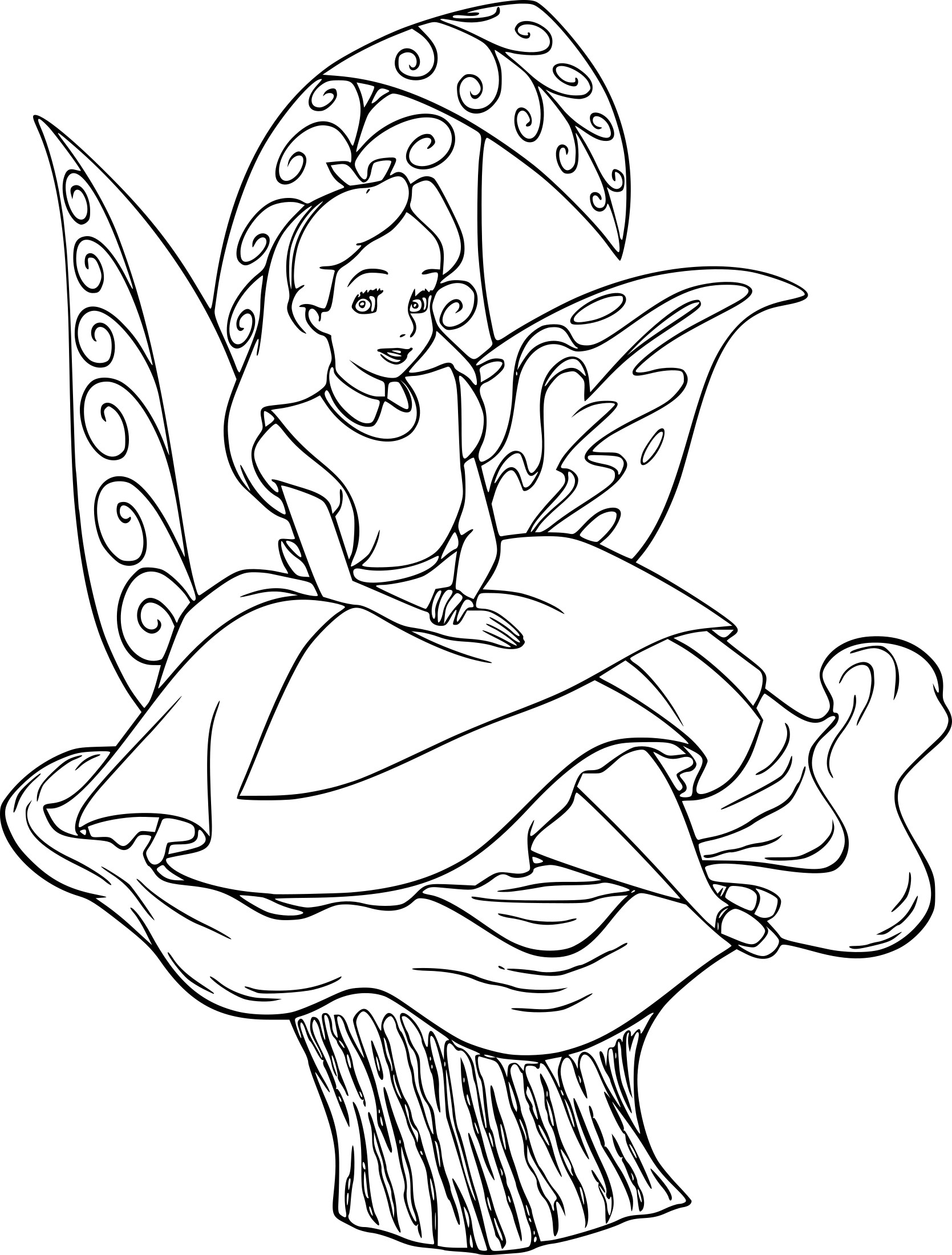 Coloriage Alice Disney À Imprimer intérieur Imprimer Coloriage Dessin Animé