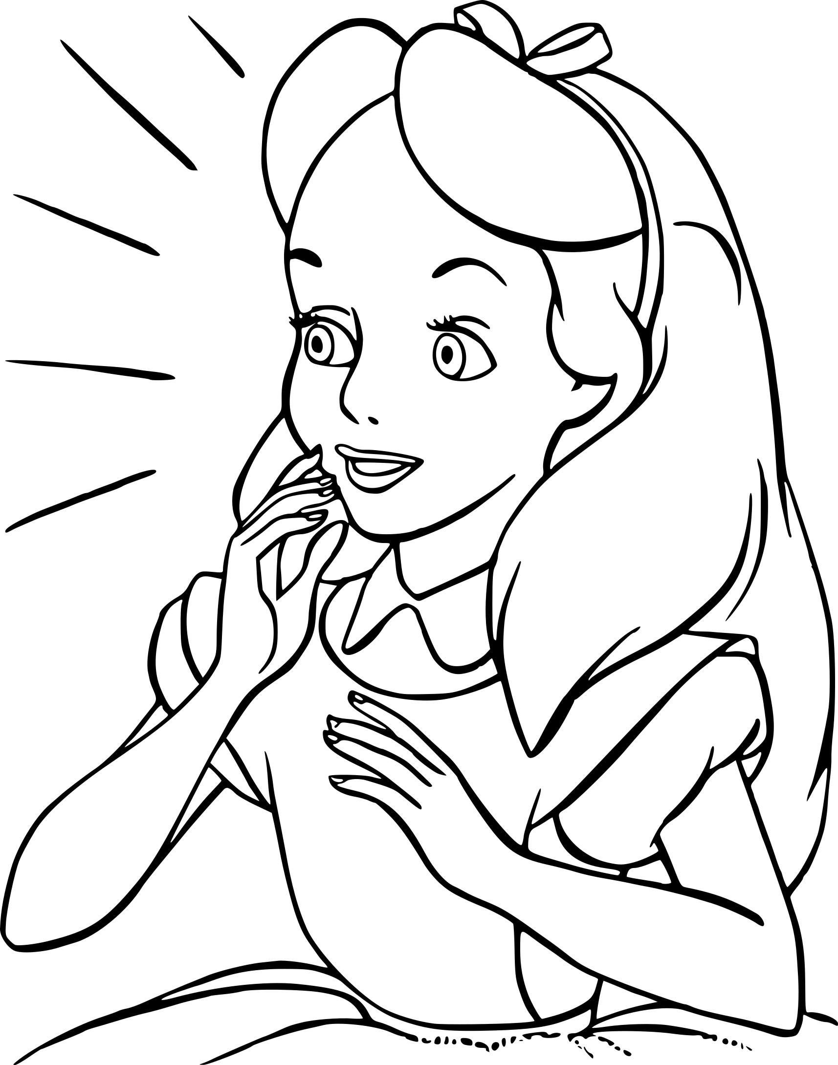 Coloriage Alice Gratuit À Imprimer destiné Dessin Coloriage Disney À Imprimer