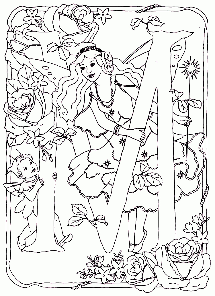 Coloriage Alphabet Fée Magique Gratuit 11410 - Alphabet dedans Coloriage Mandala Lettre M