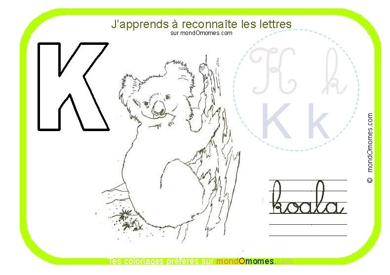 Coloriage Alphabet Lettre K (Avec Images) | Coloriage serapportantà K Dessin Lettre