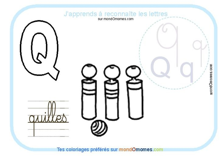 Coloriage Alphabet Lettre Q | Coloriage Alphabet concernant Q Dessin