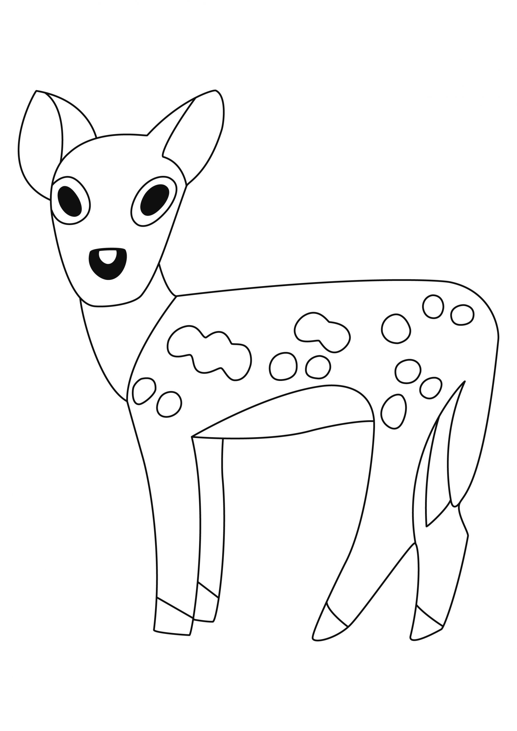 Coloriage - Animaux : Biche 03 - 10 Doigts encequiconcerne Coloriage Dessin De Biche