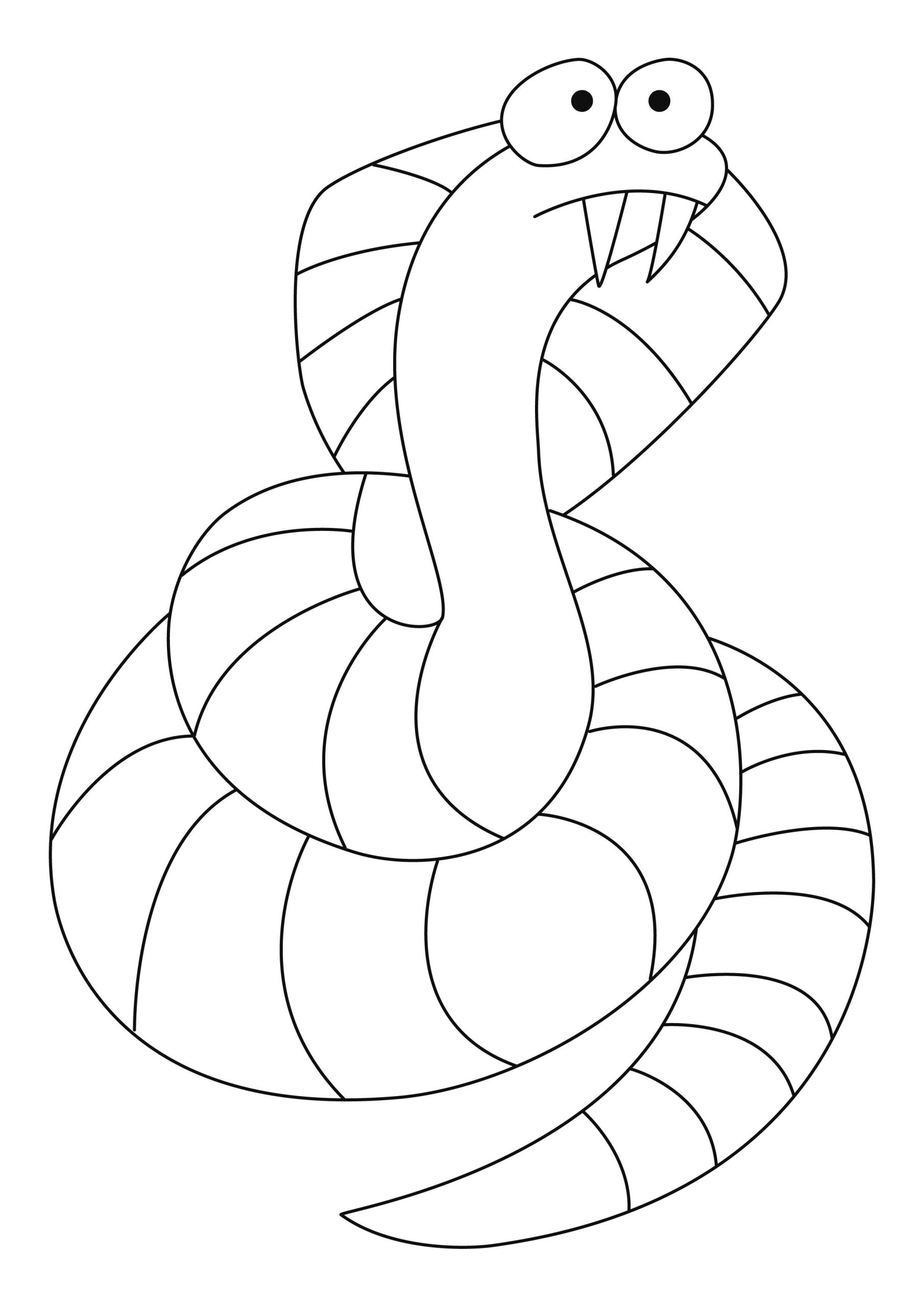 Coloriage - Animaux : Serpent 01 - 10 Doigts concernant Coloriage Serpent