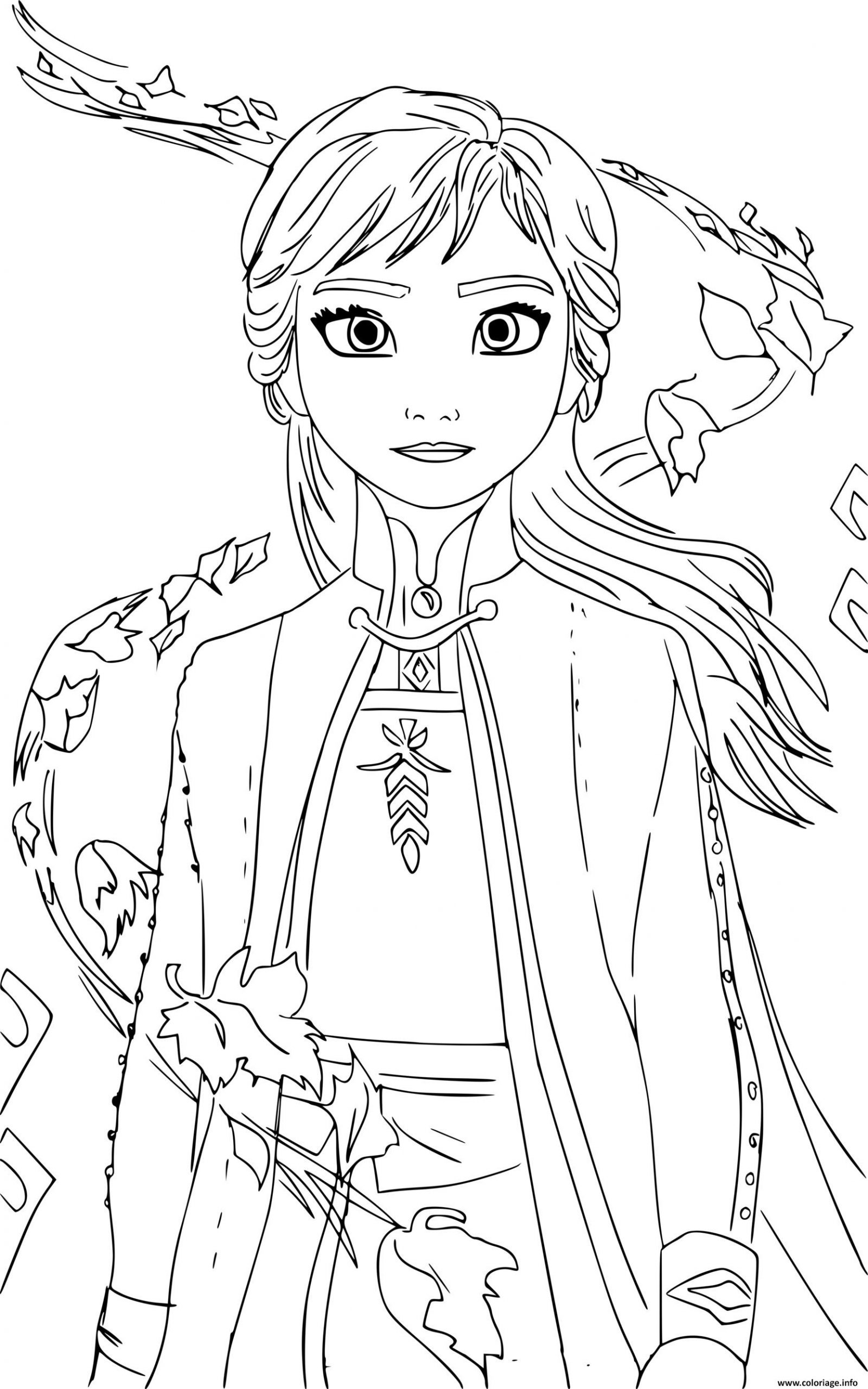 Coloriage Anna Reine Des Neiges 2 By Cristina Picteaza avec Coloriage Imprimer