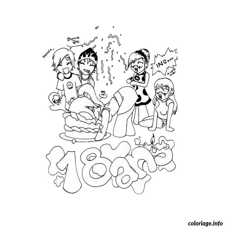 Coloriage Anniversaire 18 Ans Dessin Anniversaire À Imprimer serapportantà Coloriage Anniversaire 7 Ans