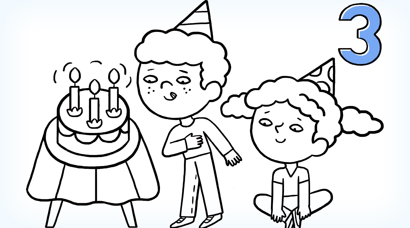 Coloriage Anniversaire 3 Ans - Fêtes D&amp;#039;Anniversaire pour Coloriage De 5 Ans,