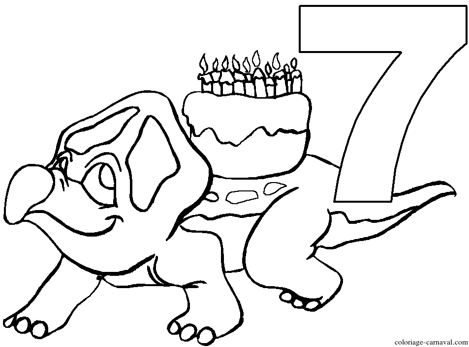 Coloriage Anniversaire 7 Ans Dessin Gratuit - Coloriage tout Coloriage 7 Ans