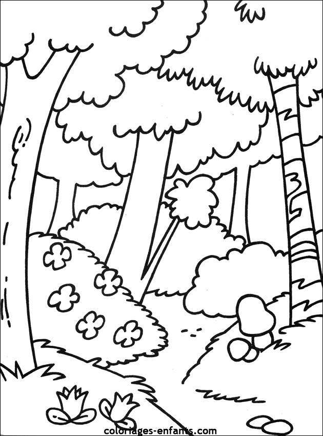 Coloriage Arbre À Imprimer Pour Les Enfants - Cp01368 pour Coloriage Dessin Arbre