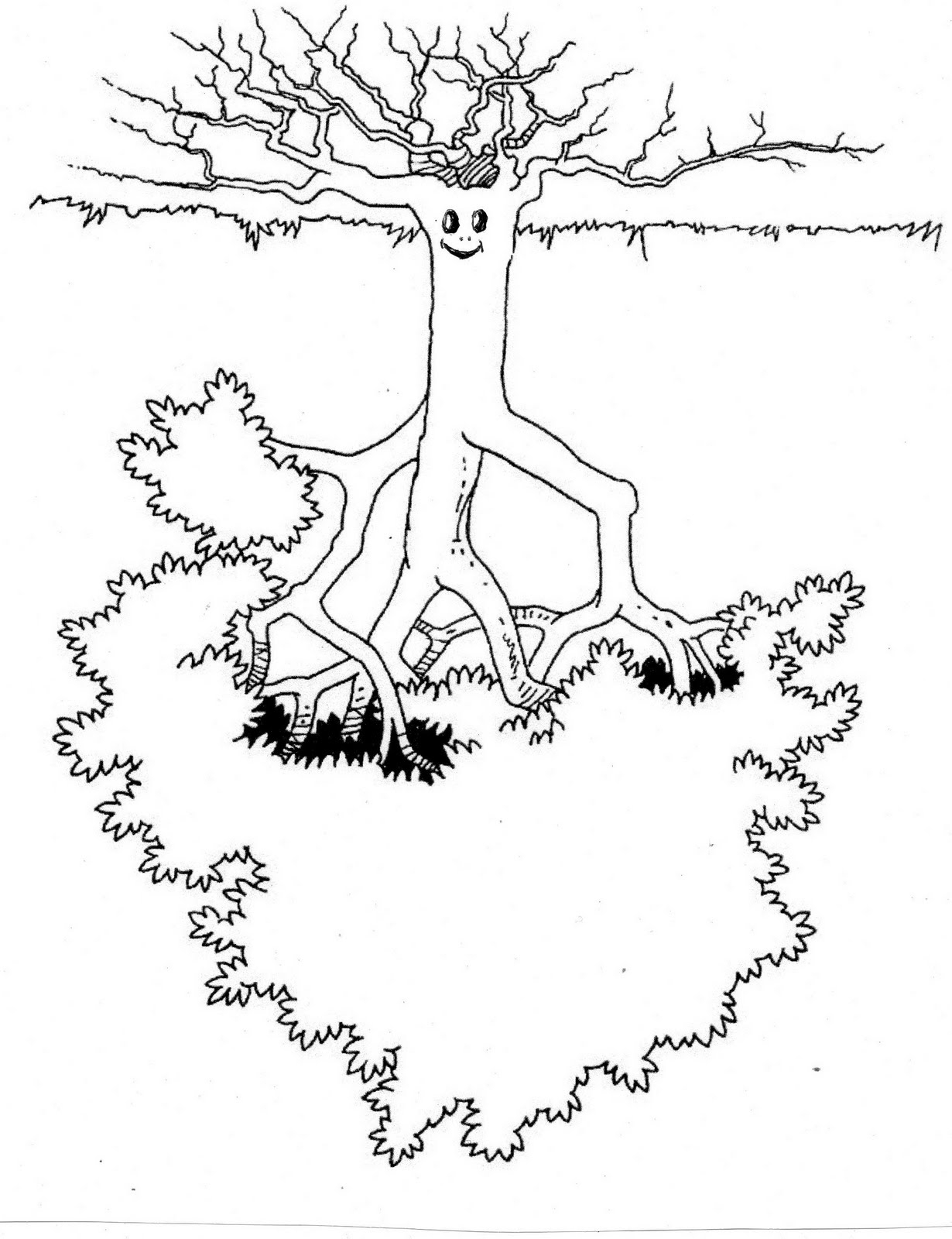 Coloriage Arbre Printemps | Liberate pour Coloriage Dessin Arbre