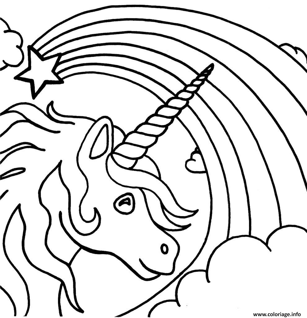 Coloriage Arc En Ciel Avec Licorne Etoile Dessin Arc En avec Coloriage D'Arc-En-Ciel,