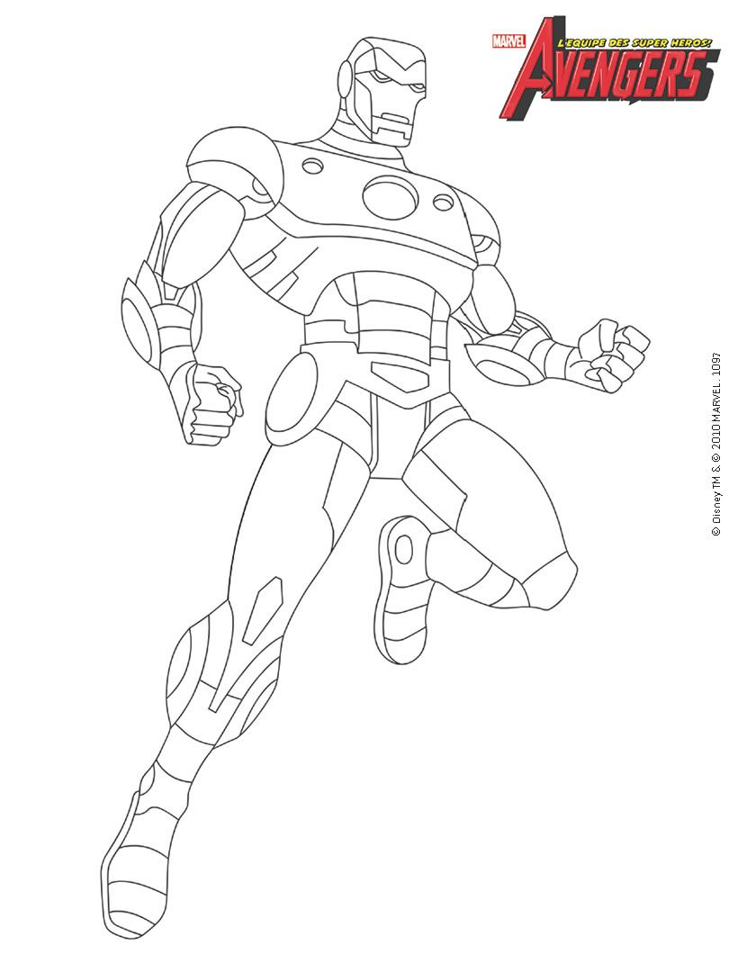 Coloriage Avengers - Iron Man Dans Les Avengers serapportantà Coloriage Iron Man