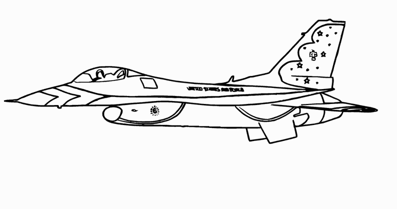 Coloriage Avion Militaires #141052 (Transport) - Album De dedans Coloriage Dessin Avion