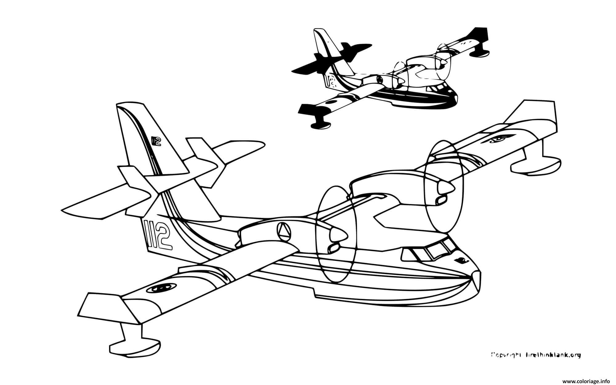 Coloriage Avion Pompier Pour Eteindre Le Feu Dessin tout Coloriage Dessin Avion