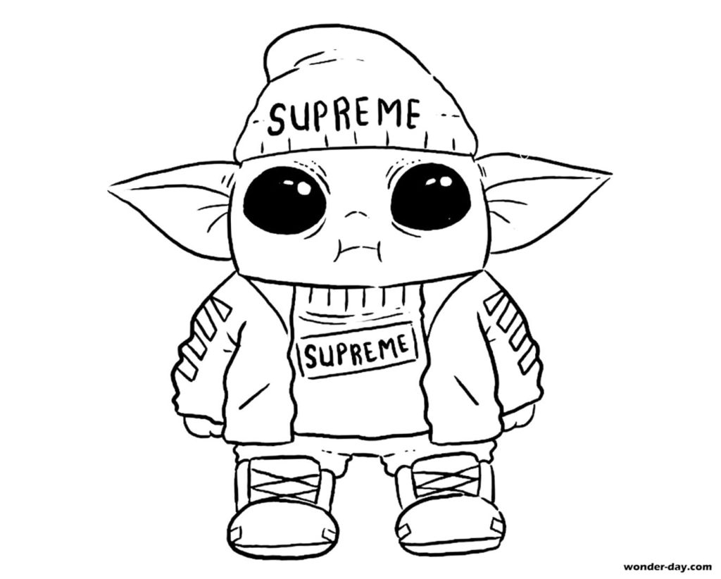 Coloriage Baby Yoda À Imprimer Sur Wonder-Day tout Coloriage Yoda