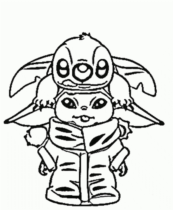 Coloriage Baby Yoda Gratuit 26549 - Héros à Coloriage Yoda