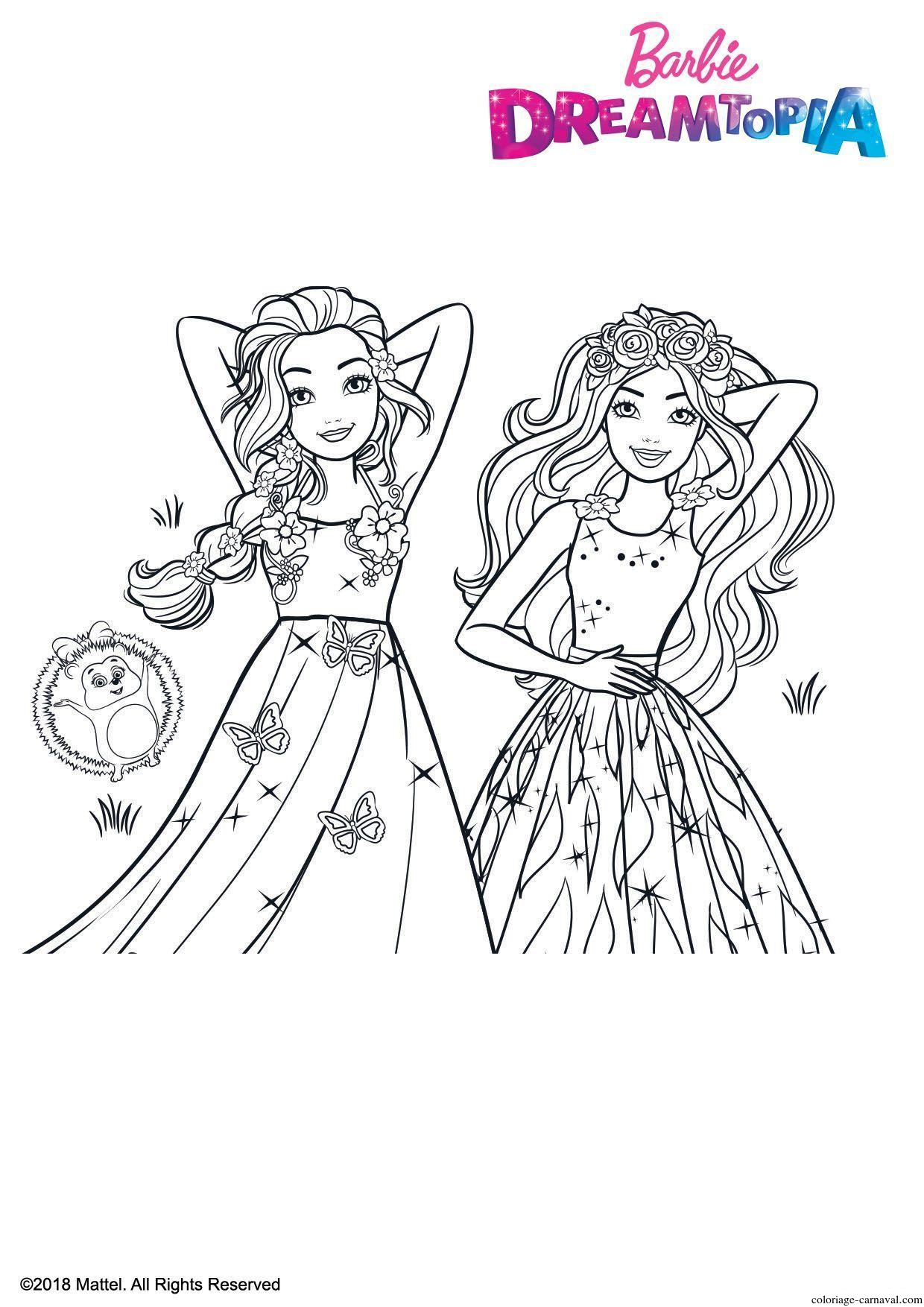 Coloriage Barbie Princesses Chevelures Magiques Dessin dedans Coloriage Barbie Princesse