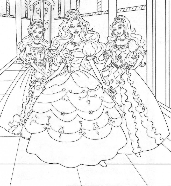 Coloriage Barbie Super Princesse Dessin Gratuit À Imprimer destiné Coloriage Barbie Princesse