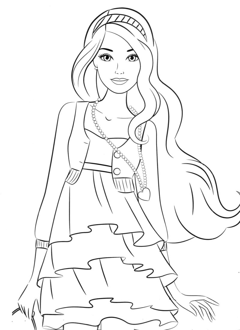 Coloriage Barbie. Vous Pouvez Imprimer Gratuitement. 100 concernant Coloriage Barbie