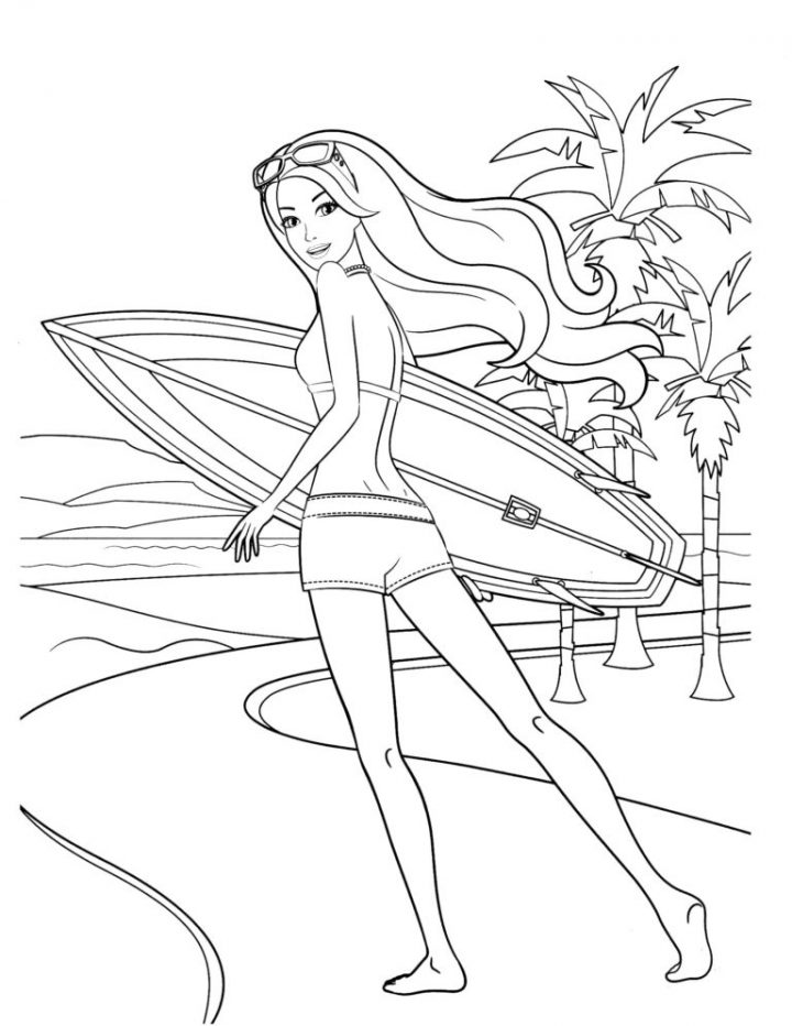 Coloriage Barbie. Vous Pouvez Imprimer Gratuitement. 100 pour Dessin Barbie,