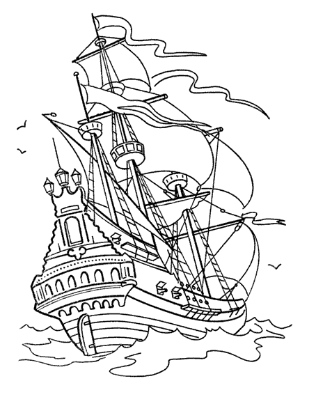 Coloriage Bateau / Navire #137610 (Transport) - Album De pour Coloriage Bateau