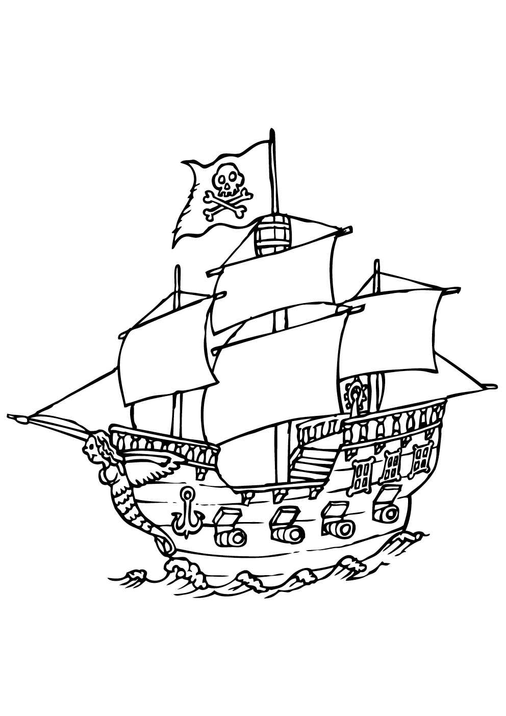 Coloriage Bateau Pirate #138247 (Transport) - Album De concernant Coloriage Bateau