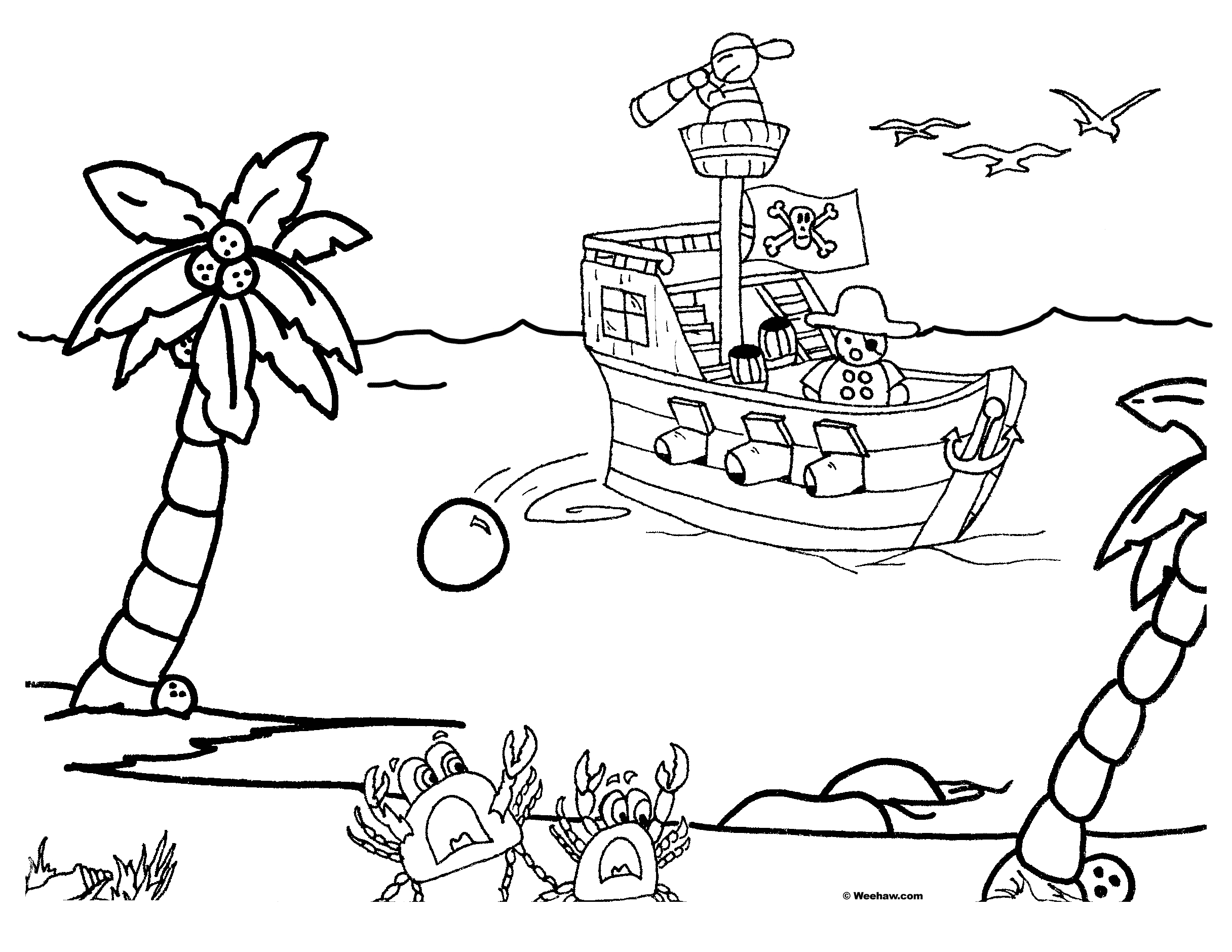 Coloriage Bateau Pirate #138278 (Transport) - Album De concernant Coloriage Bateau