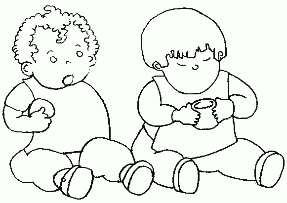 Coloriage Bebe 19 - Coloriage En Ligne Gratuit Pour Enfant tout Coloriage Bebe,