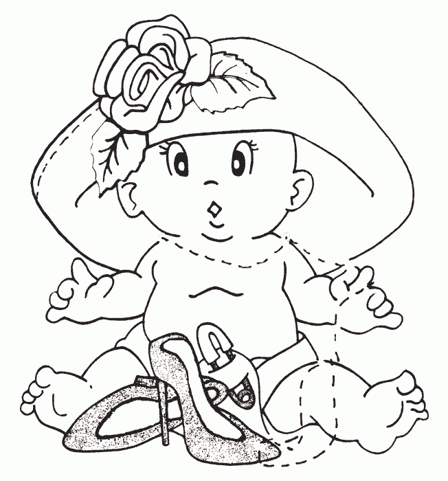 Coloriage Bebe serapportantà Coloriage Bebe,