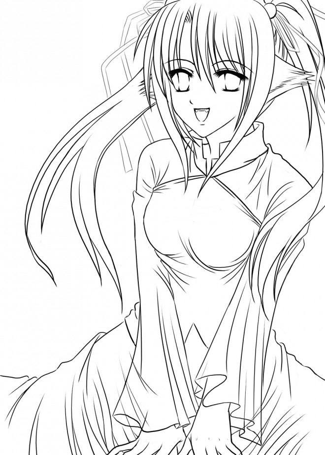 Coloriage Belle Fille Manga En Ligne Dessin Gratuit À Imprimer encequiconcerne Coloriage Dessin Animé 2021