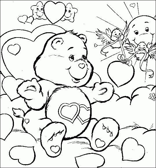 Coloriage Bisounours 1 encequiconcerne I Coloriage