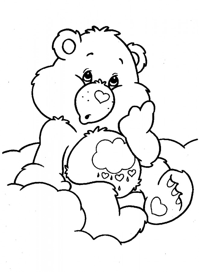 Coloriage Bisounours Confus Dessin Gratuit À Imprimer intérieur Dessin Coloriage Dessin Animé